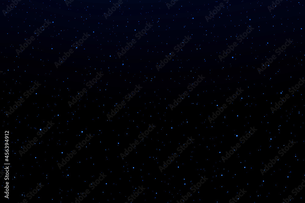 Dark night sky with stars.  Starry night sky background.  Galaxy space background. 