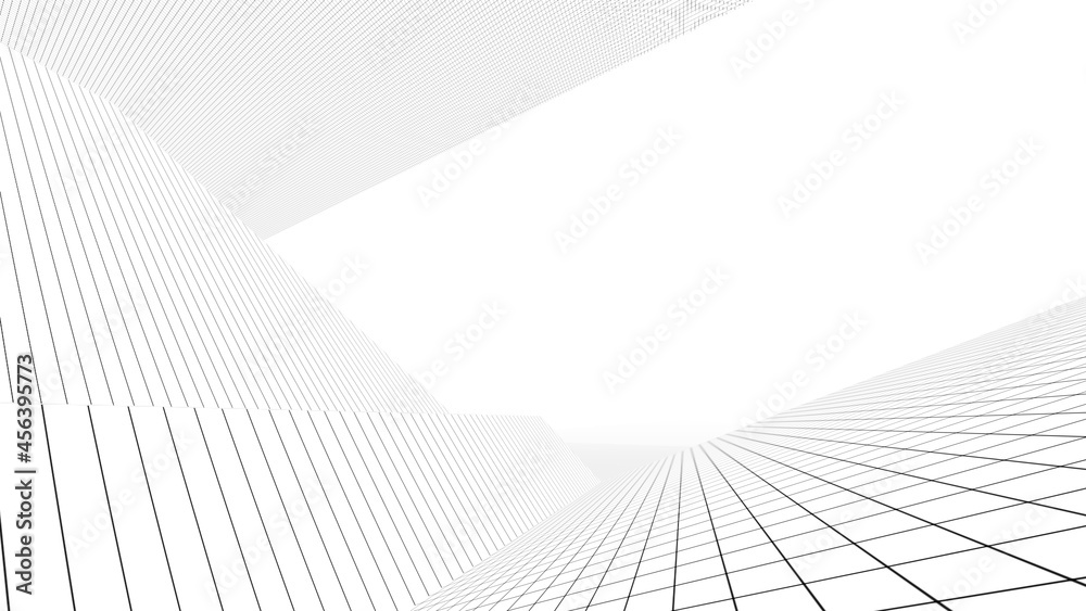 Architecture geometric graphic of design 3d render Architecture geometric graphic of design 3d render