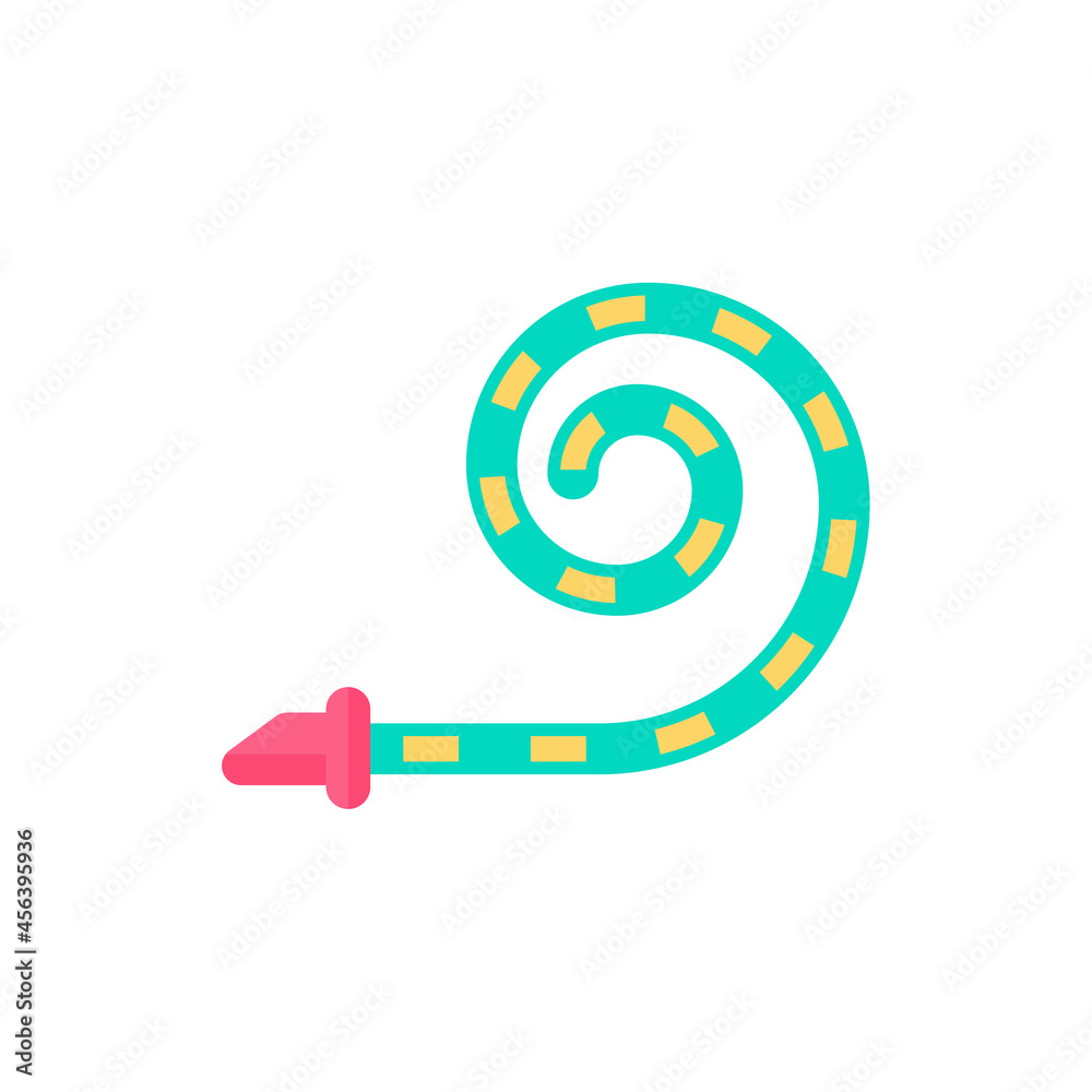 Party Blower Vector. Trumpets for birthday parties Party Blower Vector. Trumpets for birthday parties