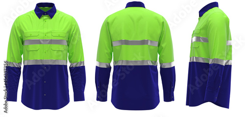 Hi-Vis workwear shirt, Safety shirt photo