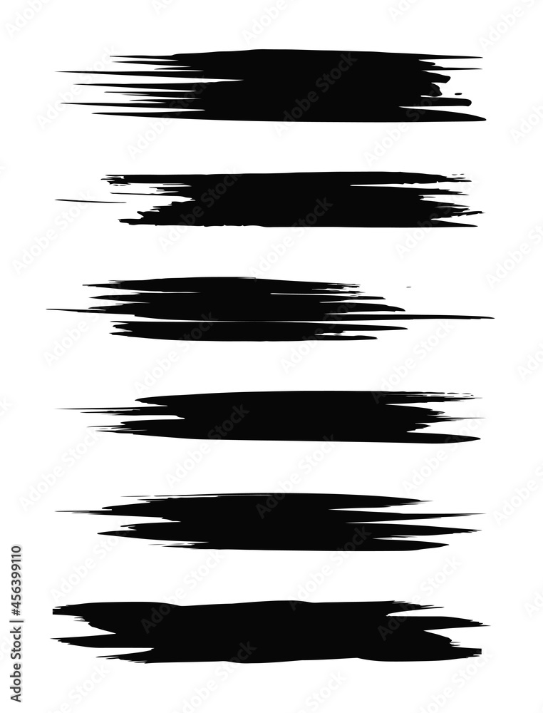 Set of different grunge brush pointers Hand drawn paint object for design use. Set of different grunge brush pointers Hand drawn paint object for design use.
