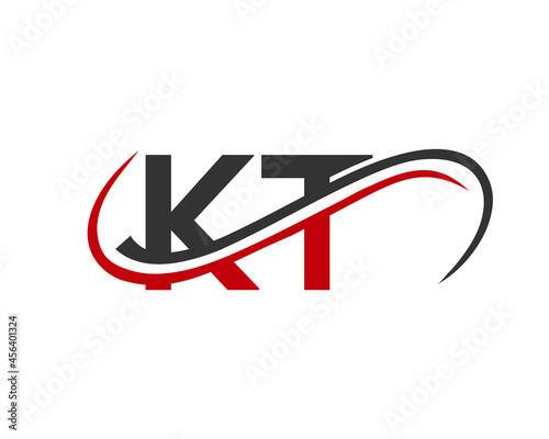 Initial KT Logo Design. KT Letter Linked Business Logo. KT logo Design for Financial, Development, Investment, Real Estate And Management Company Vector Template