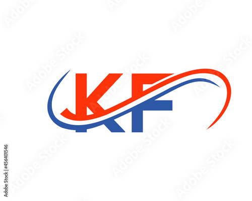 KF Letter Linked Business Logo. KF Logo Design. KF logo Design for Financial, Development, Investment, Real Estate And Management Company Vector Template photo