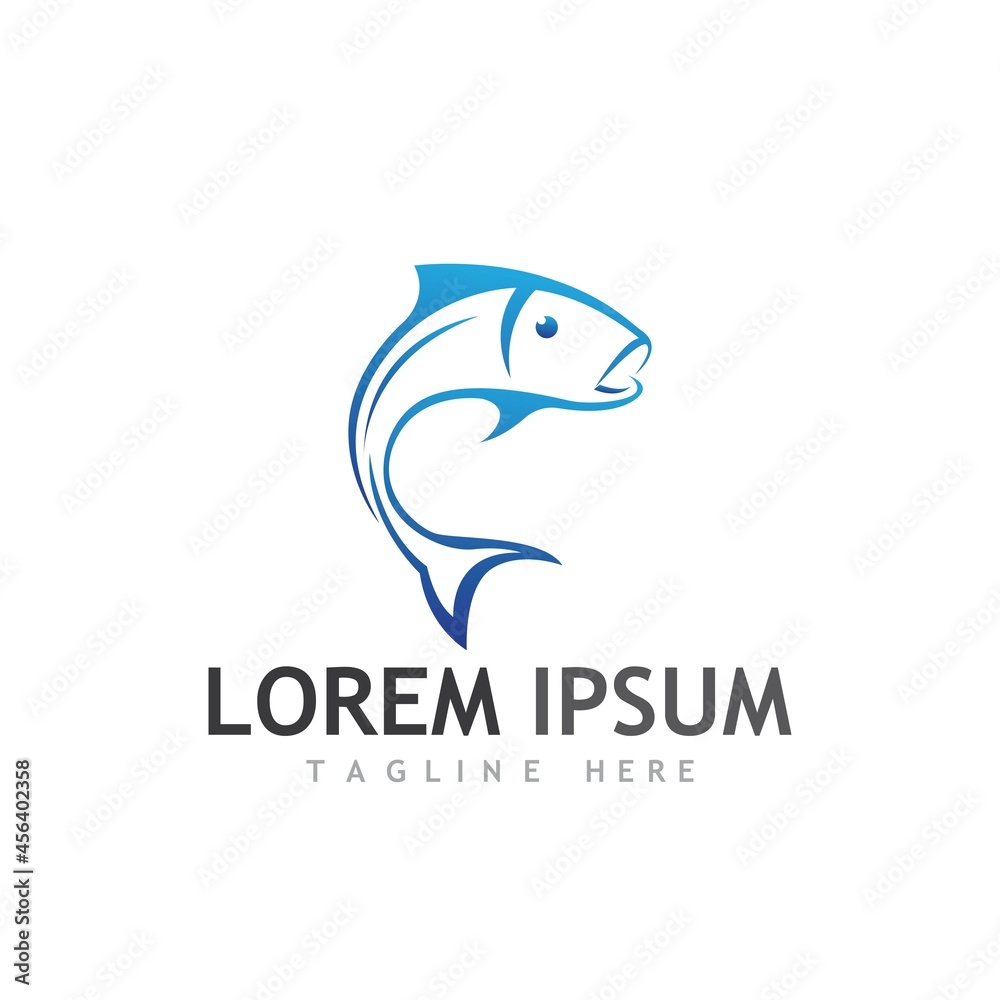 Naklejka premium Fish logo template