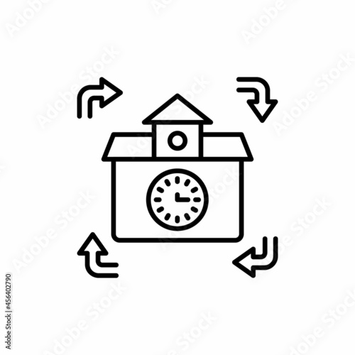 Flexible Work House icon in vector. Logotype