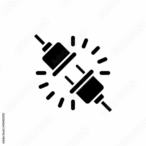 Unplugging icon in vector. Logotype