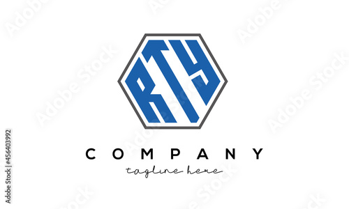 letters RTY creative polygon logo victor template	