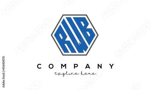 letters RWB creative polygon logo victor template	 photo