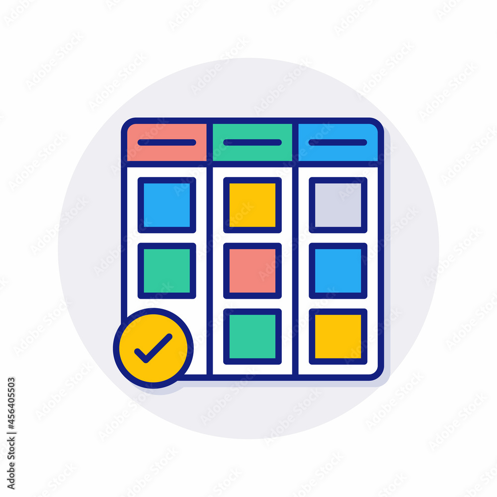 Kanban Board icon in vector. Logotype