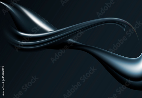 Abstract black background with volumetric lines.