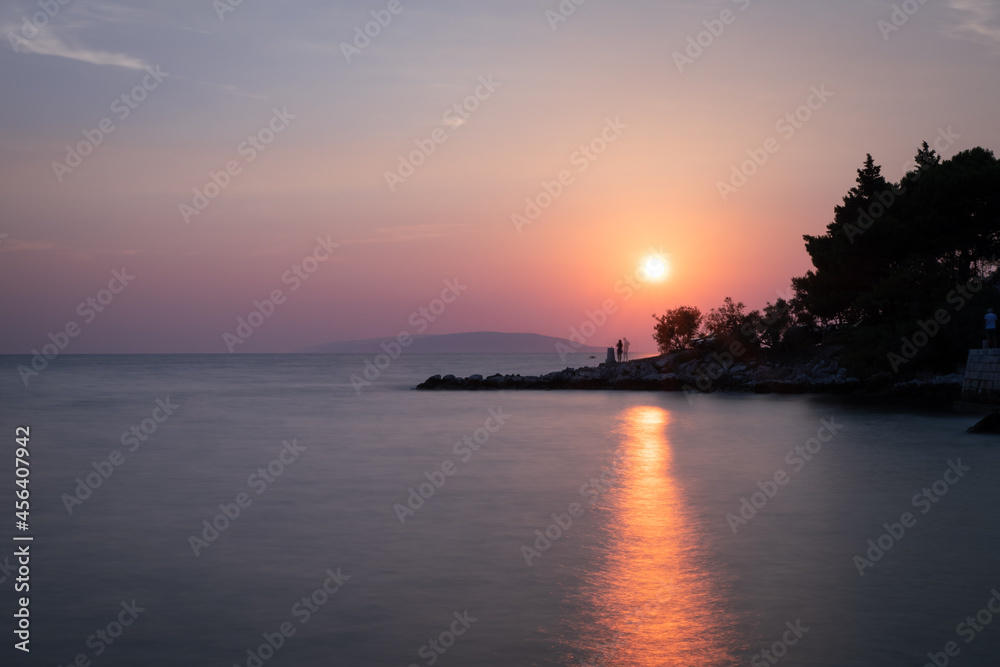 sunset in the Mediterranean Sea