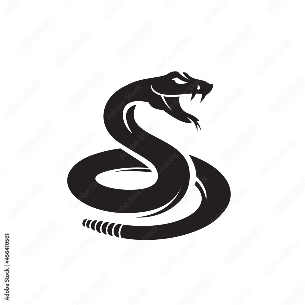 Isolated silhouette Rattlesnake logo icon vector Stock Vector | Adobe Stock
