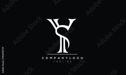 Abstract Letter Initial YS SY Vector Logo Design Template