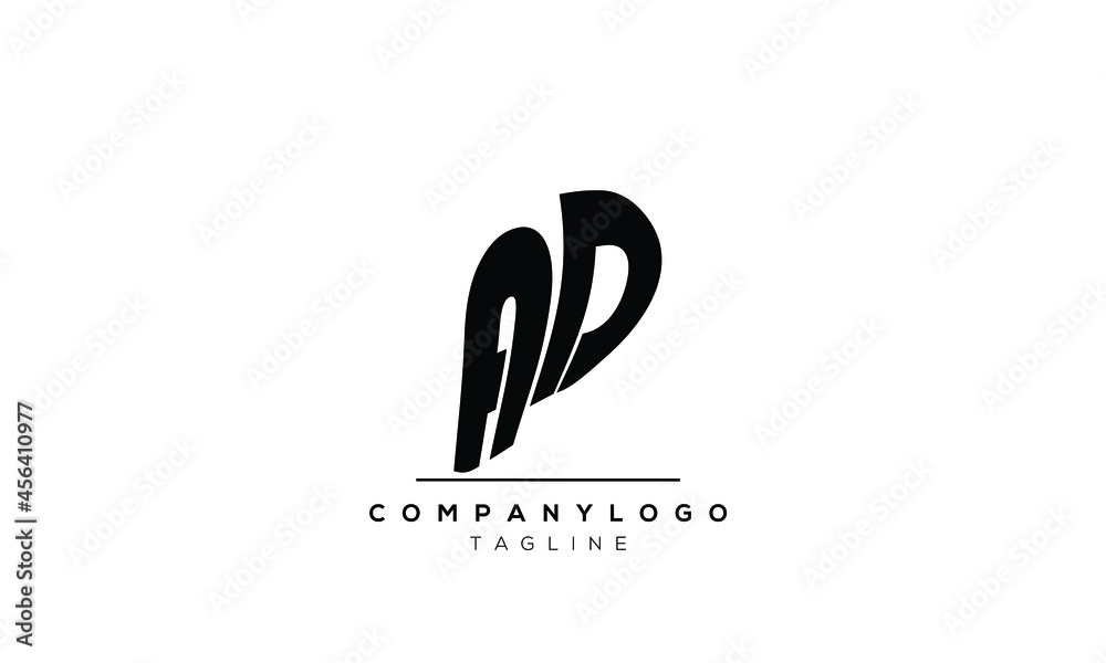 Fototapeta premium Abstract Letter Initial AD DA Vector Logo Design Template