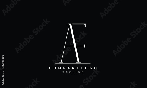 Abstract Letter Initial AF FA Vector Logo Design Template