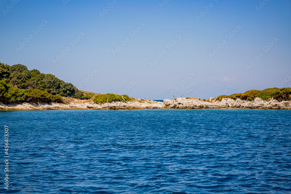 Les côtes de Corfou vues depuis la mer