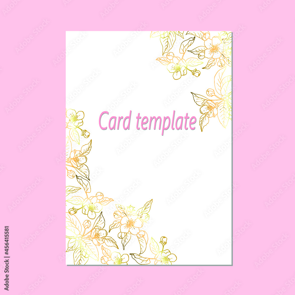 Card template, greeting invitation