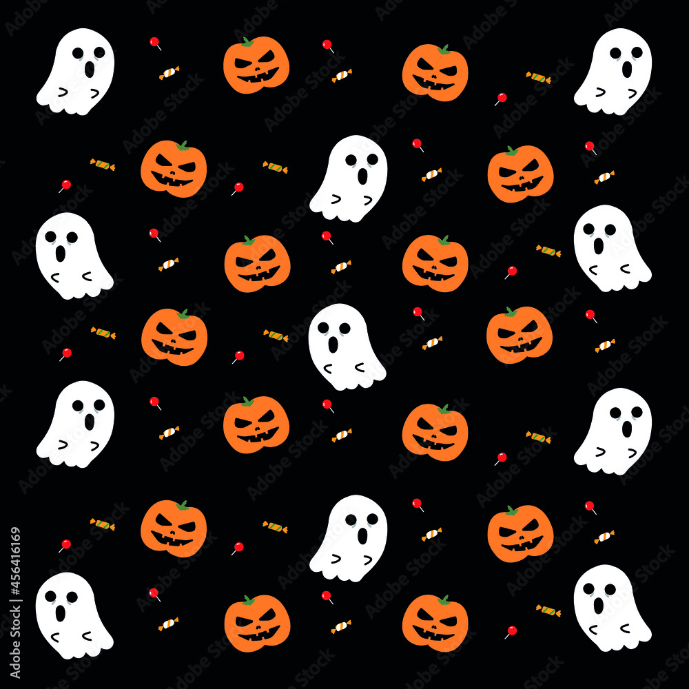 Helloween pumpkin vector illustration pattern Helloween pumpkin vector illustration pattern