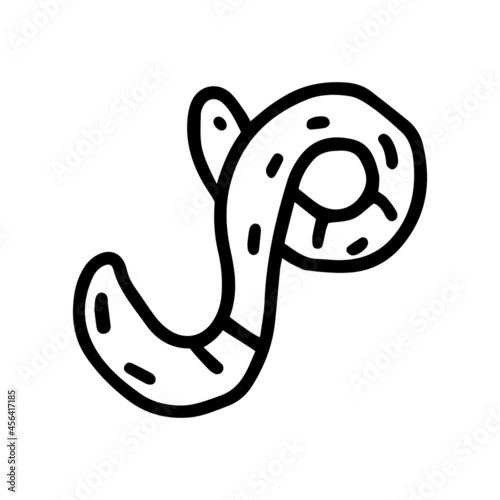 ebolavirus black line vector doodle icon design