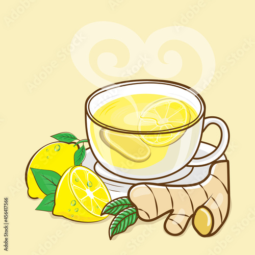 cup of tea ginger and lemon