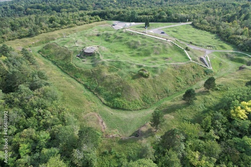 Verdun, France: Vue aérienne du Fort de Vaux - Bataille de Verdun première guerre mondiale - Région  Lorraine, Septembre 2021.