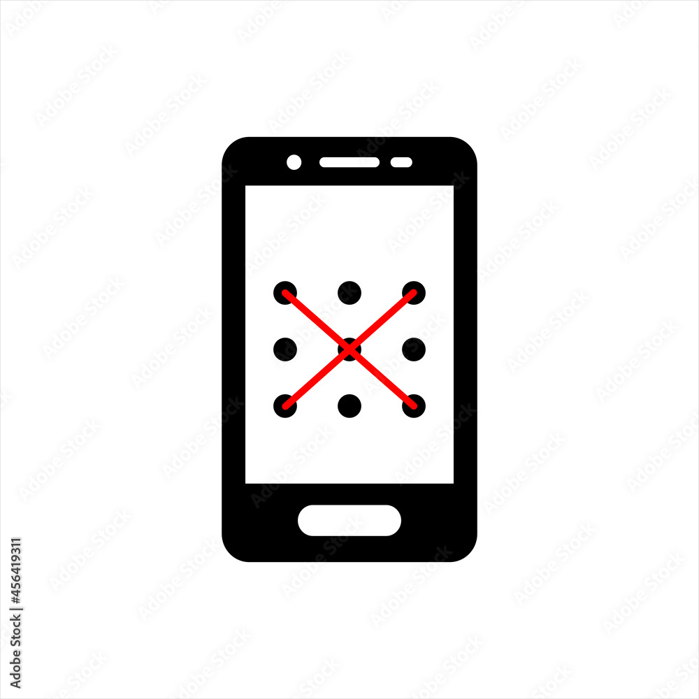 Vector mobile phone icon. Icons cell phone and pattern lock. Illustration of telephone and mobile phone symbol Vector mobile phone icon. Icons cell phone and pattern lock. Illustration of telephone and mobile phone symbol