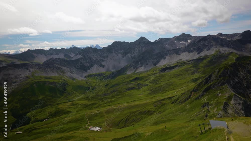 View over the beautiful mountain landscape around Arosa, Switzerland. View over the beautiful mountain landscape around Arosa, Switzerland.