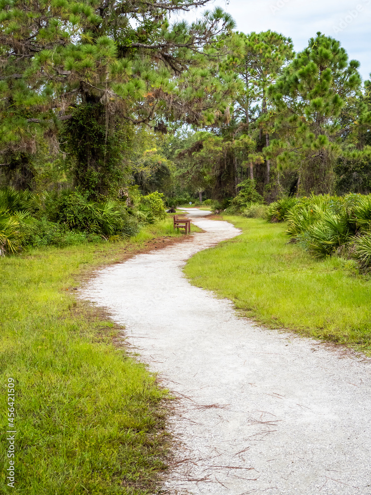 Walking trail in Lemon Bay Park and Environmental Center in Englewood on the Gulf Coast of Florida USA