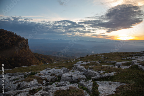 sunset in the mountains