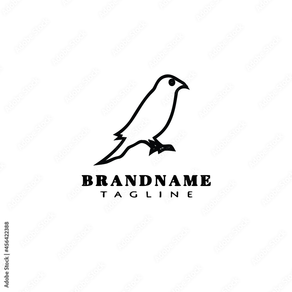Fototapeta premium bird logo cartoon icon design template isolated vector illustration