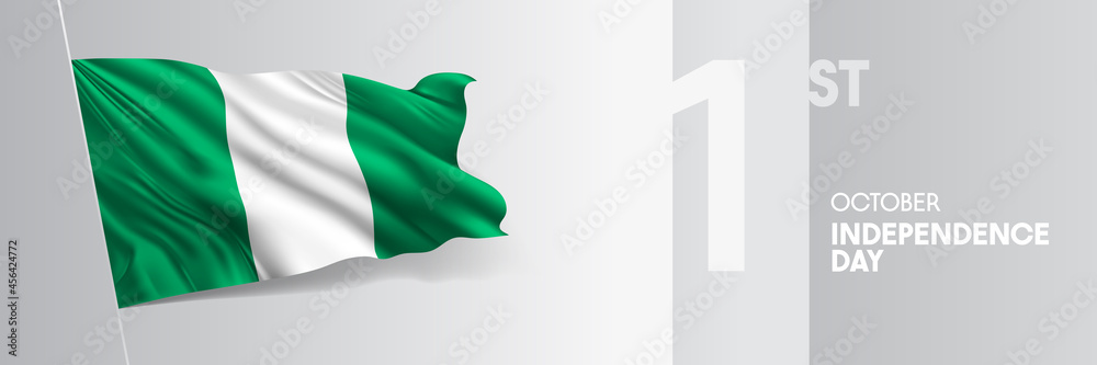 Nigeria happy independence day greeting card, banner vector illustration Nigeria happy independence day greeting card, banner vector illustration