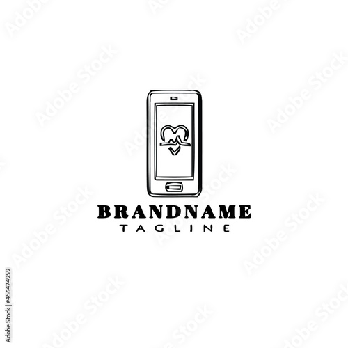 smart phone ban logo icon design template vector illustration