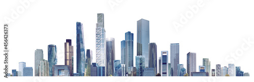 Beautiful Modern architecture  skyscrapers  office and residential buildings of the big city. Business concept illustration