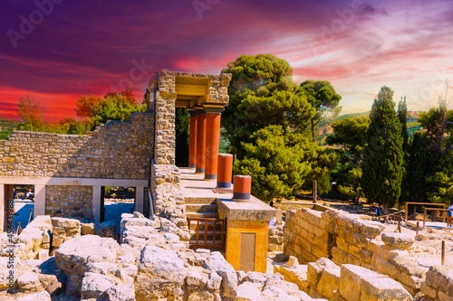 Knossos Crete, top view, Greece