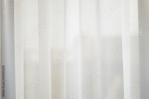 white curtain on the window close-up