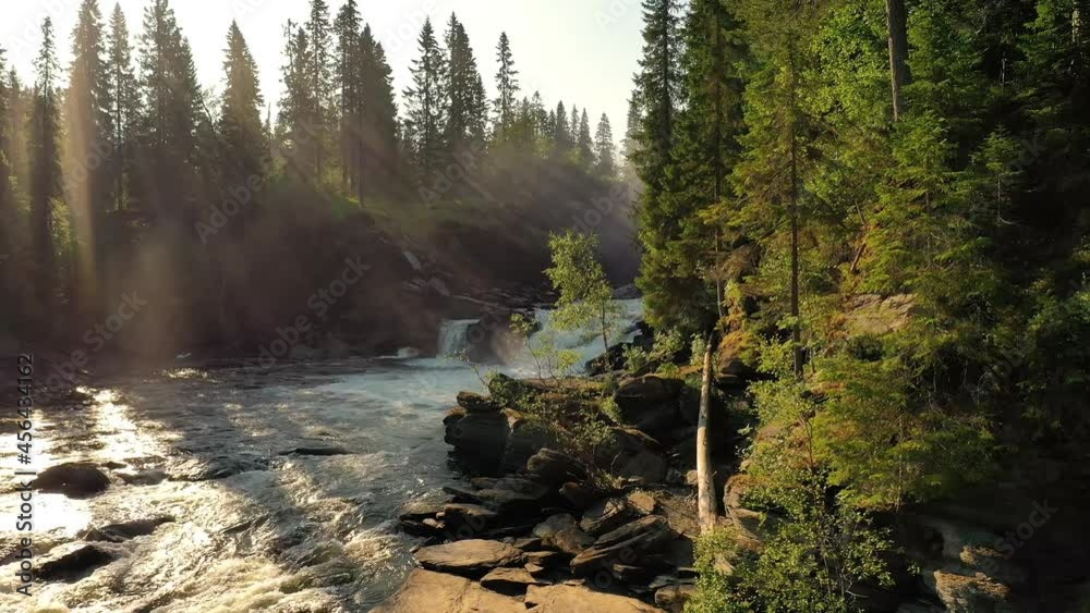 ristafallet waterfall in the western part of jamtland is listed as one of the most