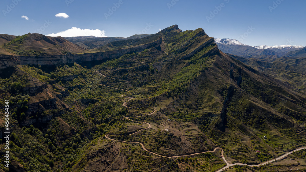 Gunib village. Mountains of Dagestan. April 2021