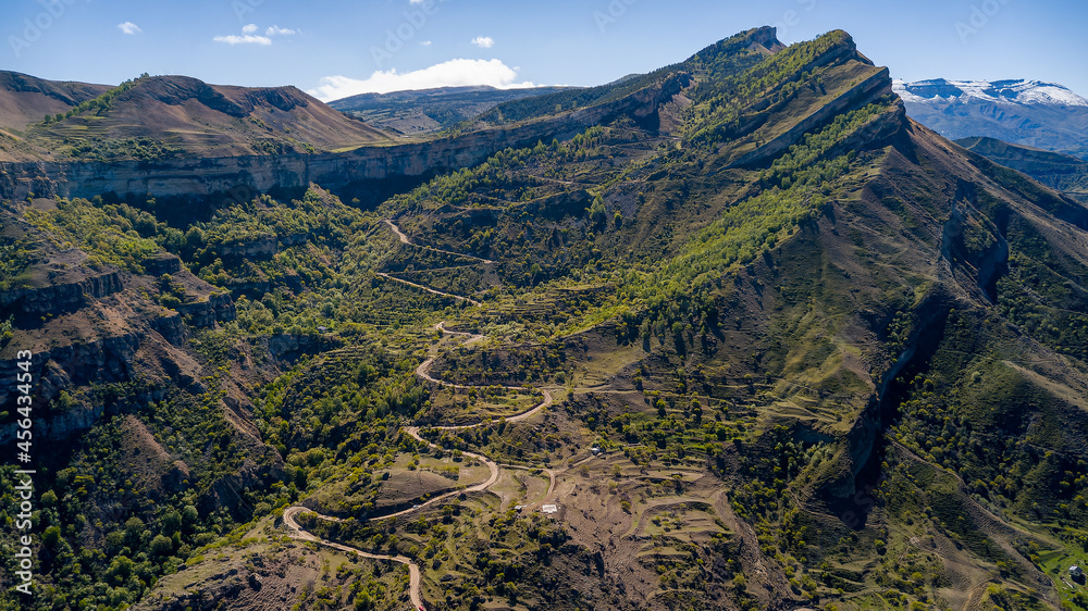 Gunib village. Mountains of Dagestan. April 2021