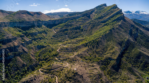 Obraz na płótnie Gunib village. Mountains of Dagestan. April 2021 w salonie