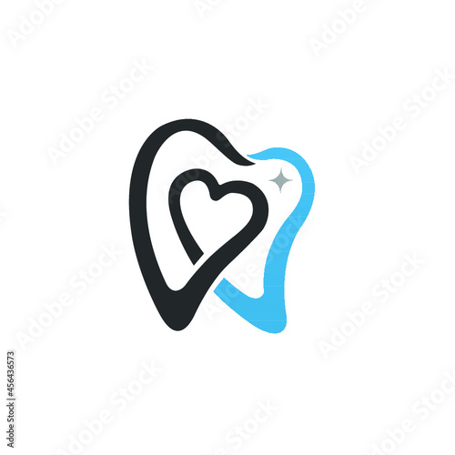 heart shaped dental logo