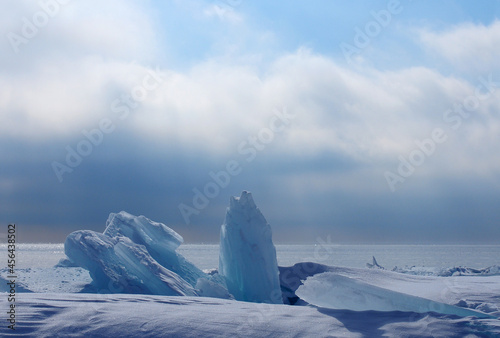 blue ice on lake Ontario © Terry