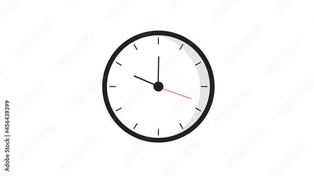 Clock with black tips showing the elapsed time. 4K video animation Clock with black tips showing the elapsed time. 4K video animation