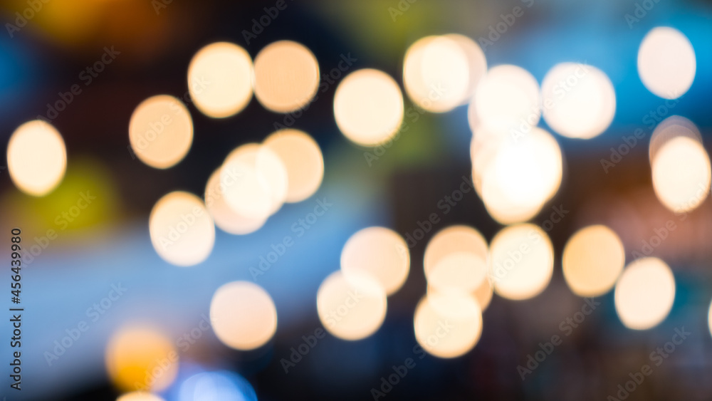 Colorful bokeh blurred lights abstract background