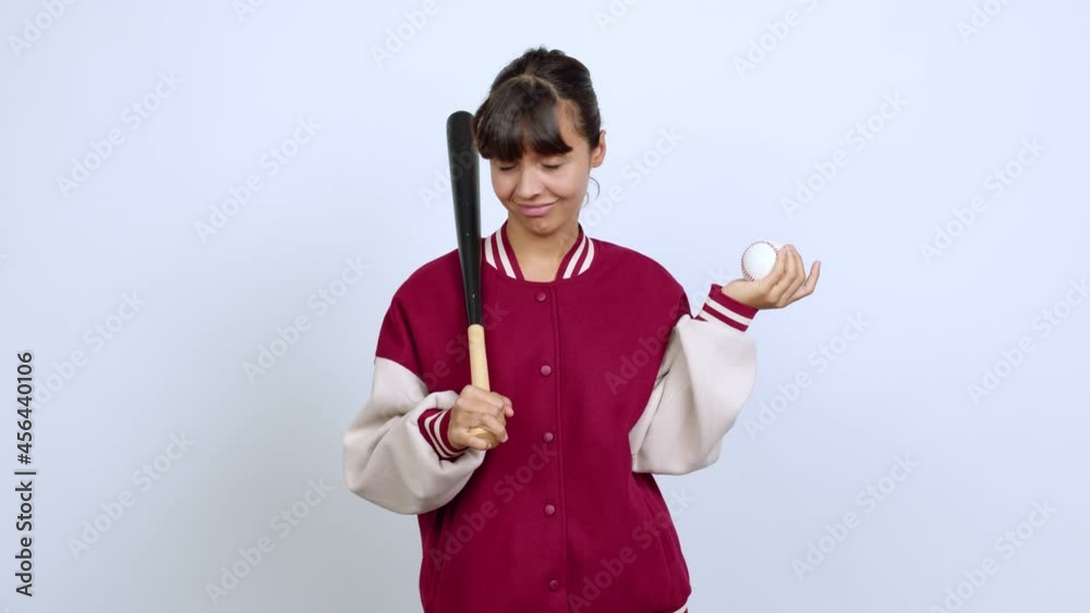 sad and playing baseball over isolated background sad and playing baseball over isolated background