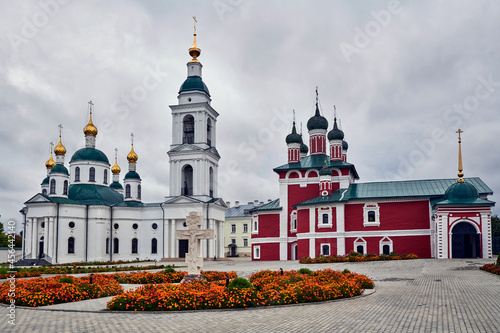 Russia. The town of Uglich. Epiphany Convent. Fedorovskaya and Smolensk churches photo