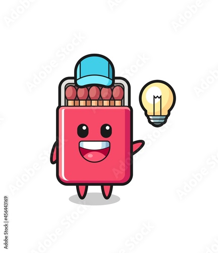 matches box character cartoon getting the idea