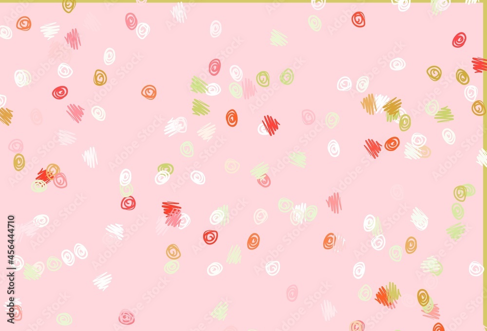Light Green, Red vector layout with circle shapes. Light Green, Red vector layout with circle shapes.