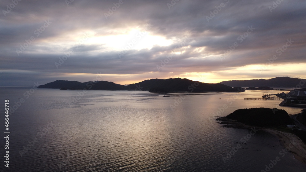 山口県の自然と瀬戸内海の夕陽　日本の景色と地球環境