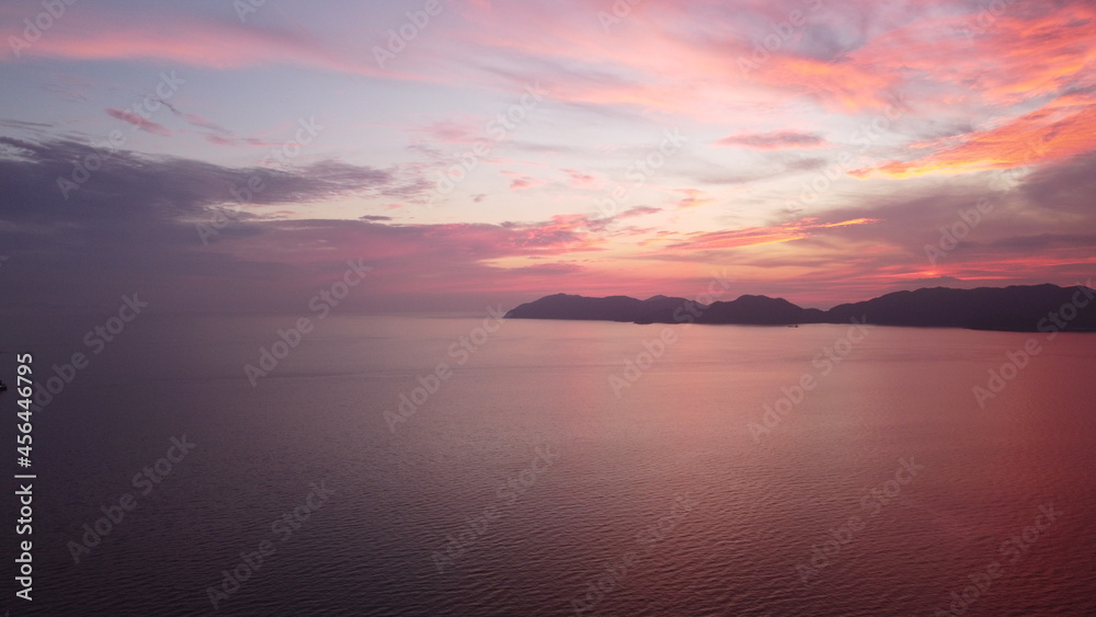 山口県の自然と瀬戸内海の夕陽　日本の景色と地球環境