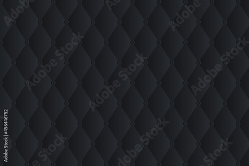 Black square pattern. Luxury sofa background and texture. Stock Vector